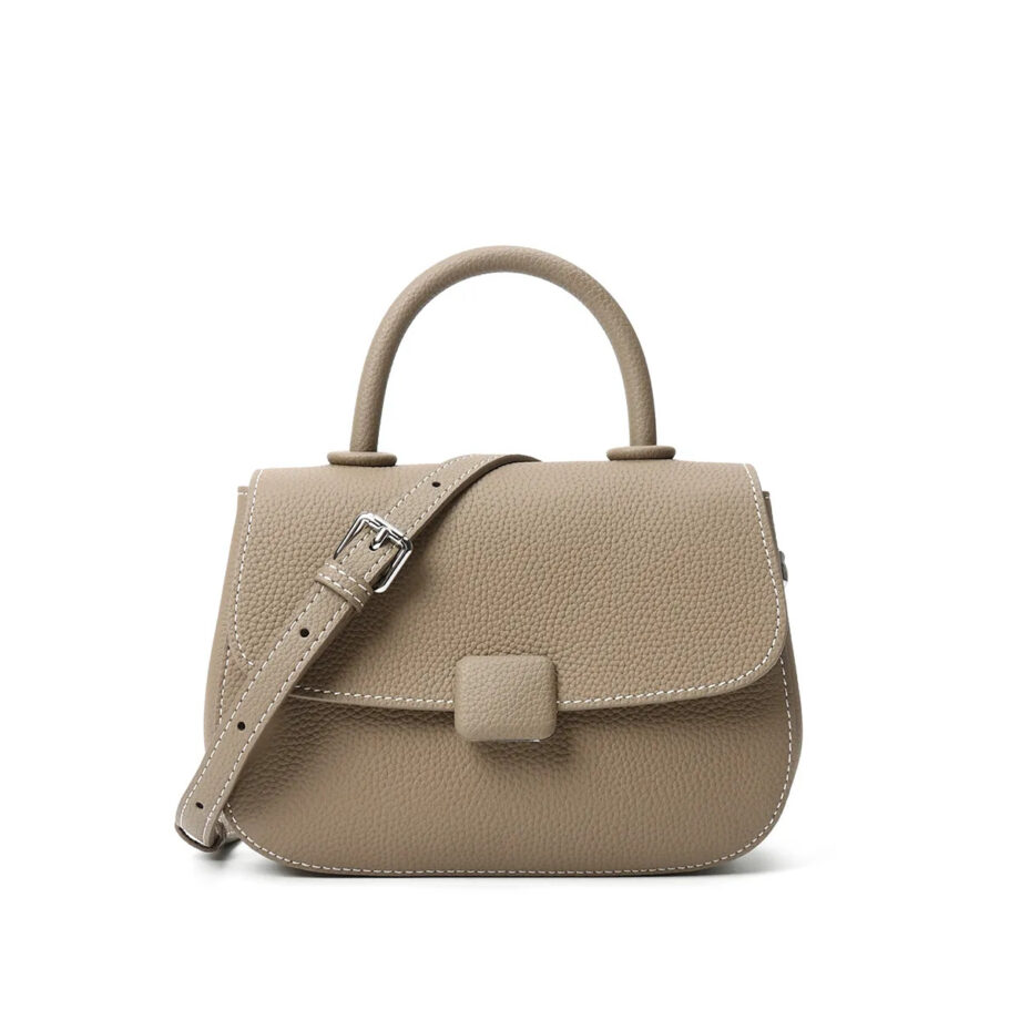 Women’s Genuine Leather Handbag with Shoulder Strap – Small Daily Use Bag