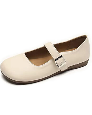 Women's Slip-On Flat Shoes – Lightweight PU Leather Casual Loafers